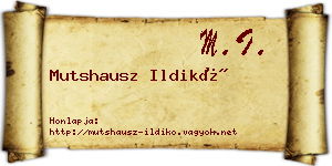 Mutshausz Ildikó névjegykártya